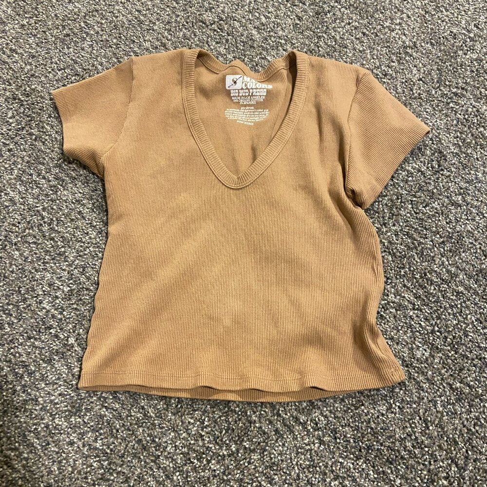 big bud press ribbed tee tan - many colors - size small
